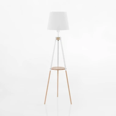 Stojacia lampa s tienidlom v bielej farbe VAIO