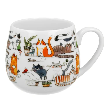 Hrnček sud MAČACÍ SVET LENIVÉ MAČKY s objemom 430 ml