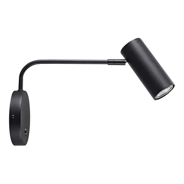 Bodové nástenné svietidlo s nastaviteľným ramenom čierne TUBO
