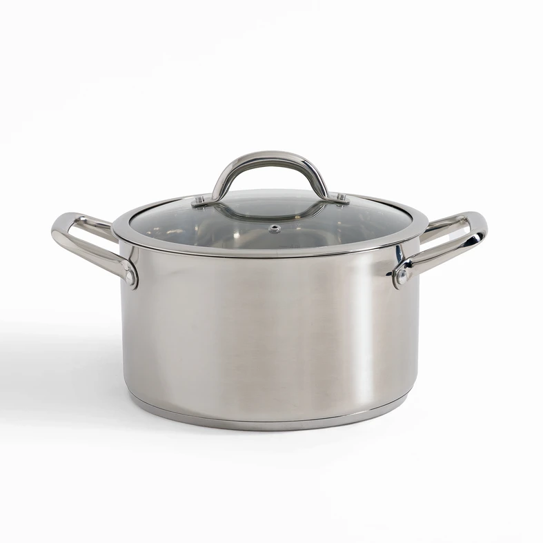 Garnki srebrne ze stali nierdzewnej