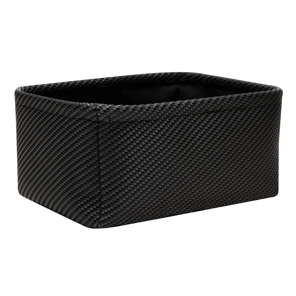 Čierny úložný košík 24 x 17 x 11 cm