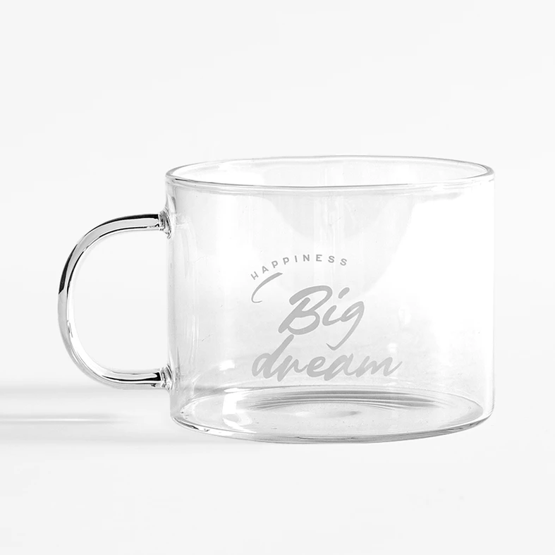 Sklenený hrnček s uškom BIG DREAM 400 ml