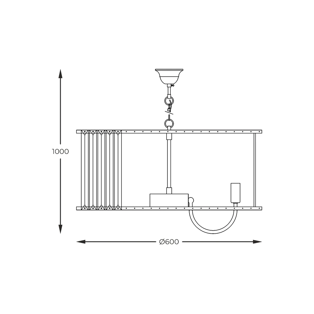 PARIS to lampa wisząca o złotym wykończeniu do salonu glamour. Posiada oprawę dla 10 żarówek typu E14 i mocy maksymalnej 40W.