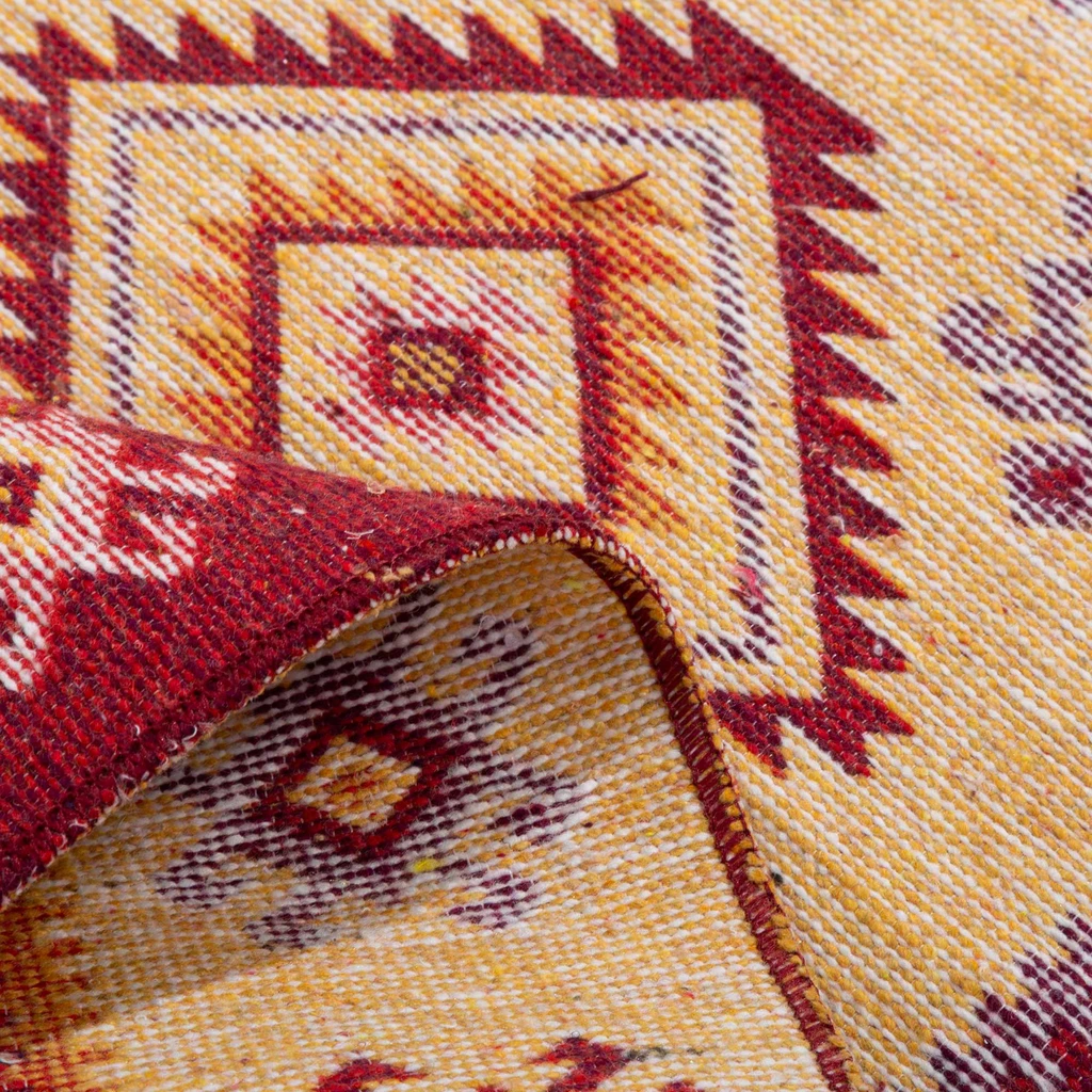 Etno koberec ALBORG v bordovej farbe 50x80 cm