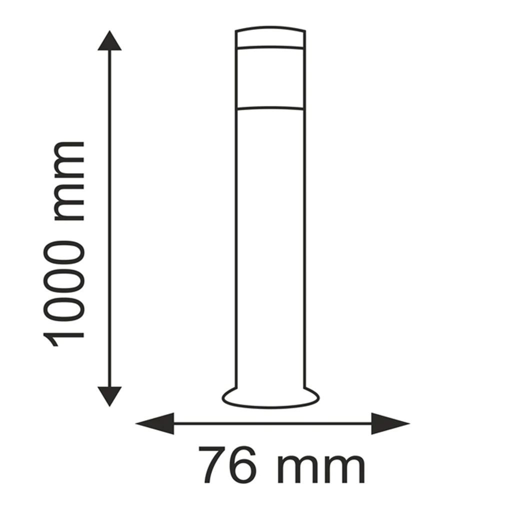 Vonkajšie stojacie svietidlo sivé OSLO 100 cm