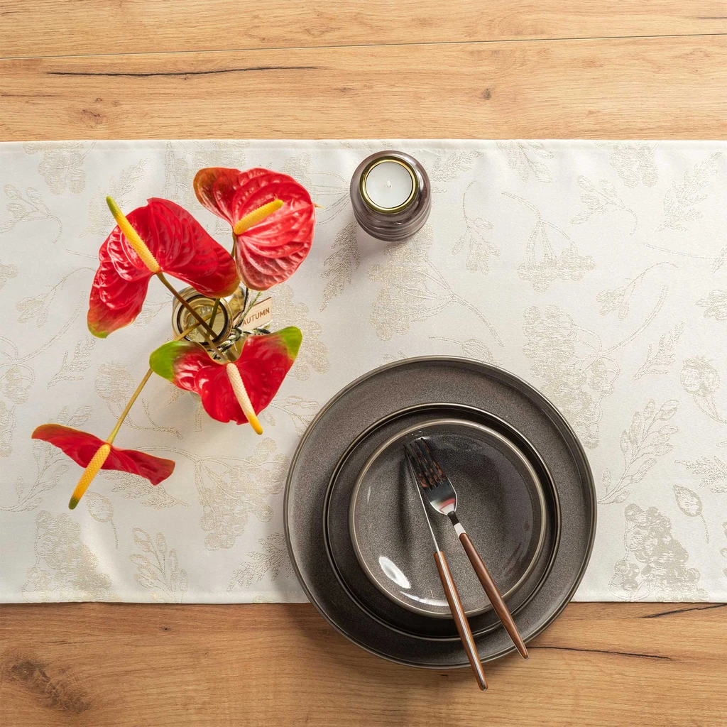 Bieżnik w kolorze ecru