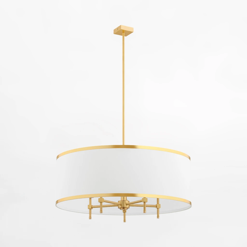 Oprawa wiszącej lampy ABBANO przystosowana jest dla 5 żarówek LED typu E14 o mocy 7W.