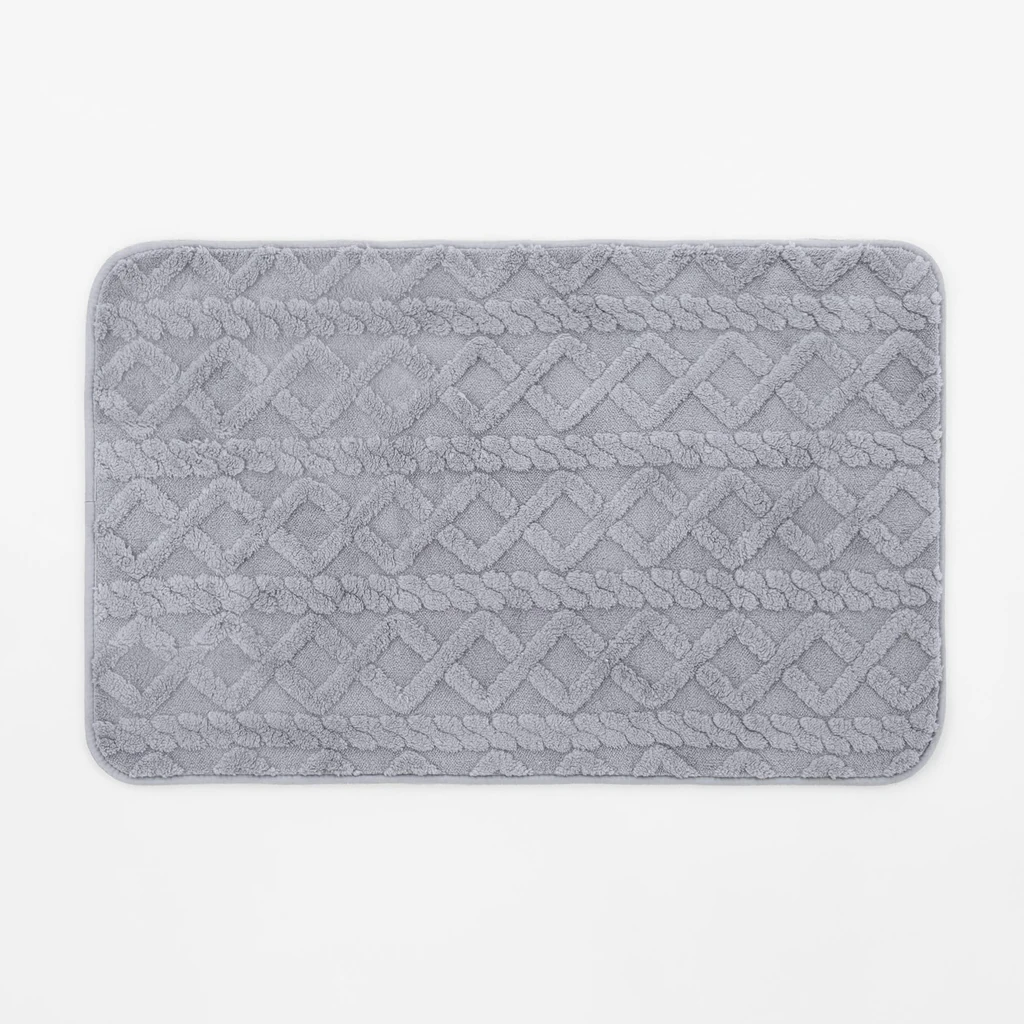 Kúpeľňová predložka NORDIC, sivá, 50x80 cm