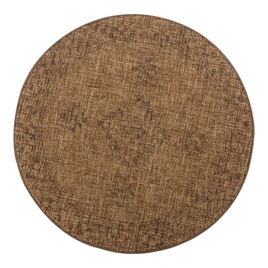 Vonkajší kruhový koberec YUTA v kosoštvorcoch