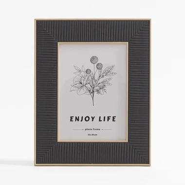 Rám na fotografiu v boho štýle 13x18 cm čierny