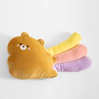 Vankúš plyšák medvedík RAINBOW 25x55 cm