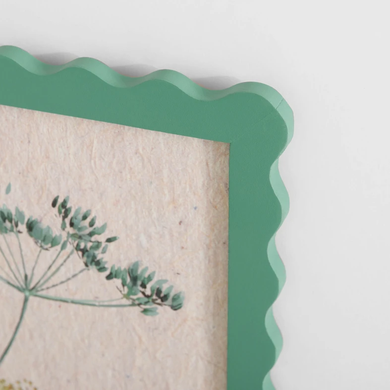 Botanický obraz vetvičky kôpru, béžovo-zelená 30x40 cm