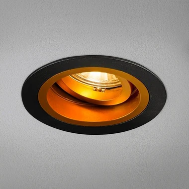 Halogénové podhľadové svietidlo CHUCK DL ROUND čierno-zlaté