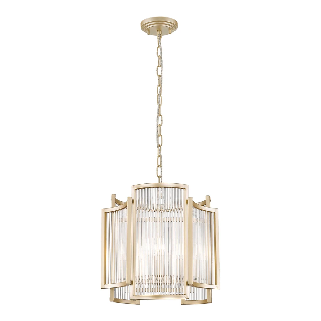 Zlaté závesné svietidlo SERGIO 35 cm