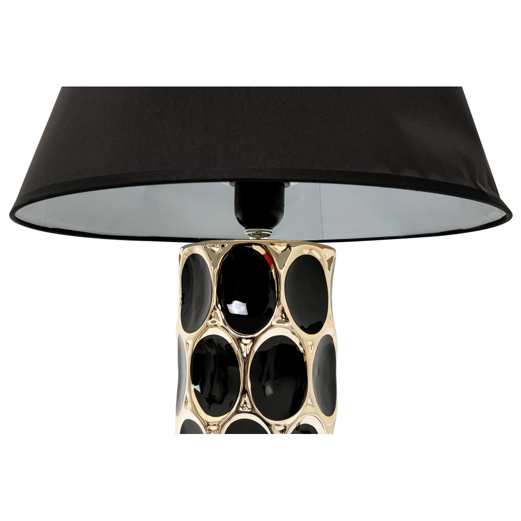 Keramická stolná lampa čierno-zlatá 55 cm