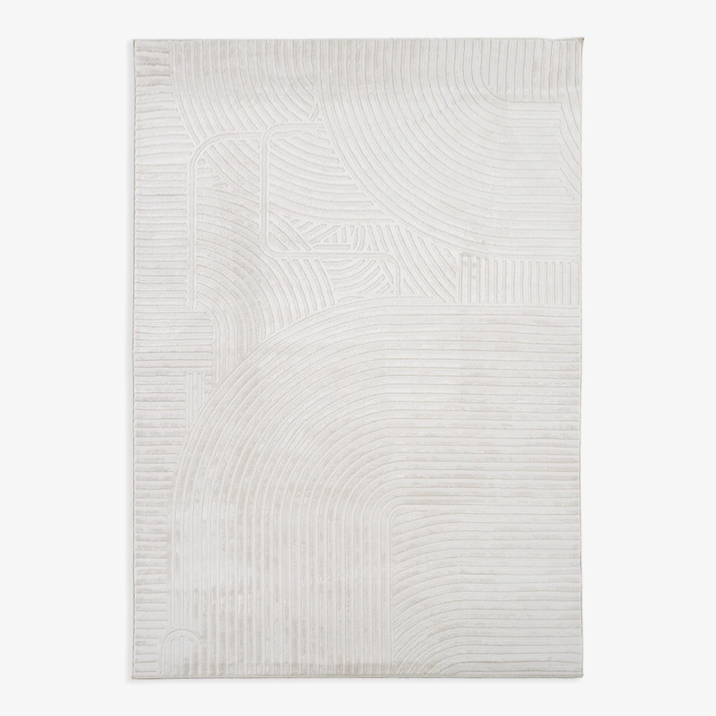 Dywan geometryczny kremowy MODICA 120x170 cm do salonu lub sypialni.