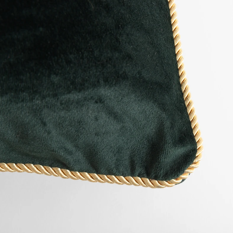 Velúrová obliečka na vankúš tmavozelená LILLE 60x60 cm