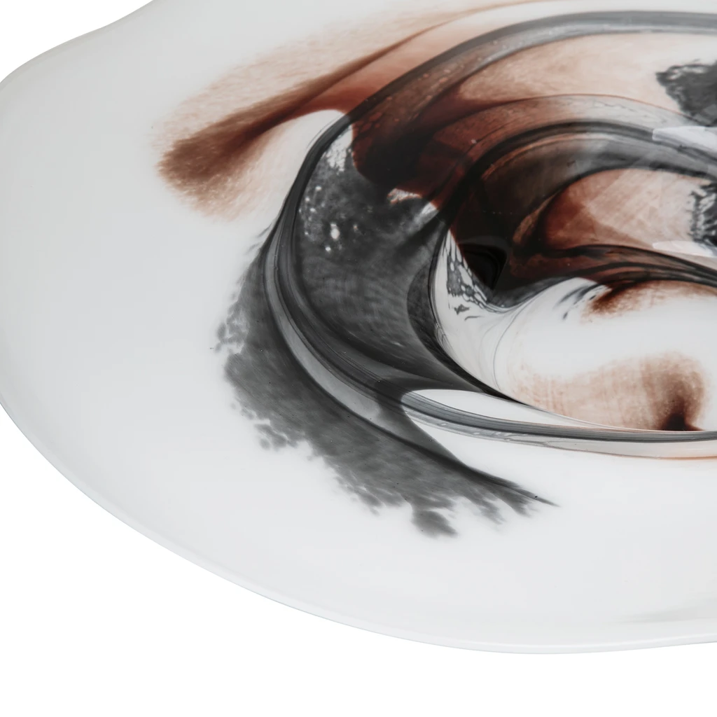 Dekoratívny servírovací tanier RETRO tehlovo červený 45 cm