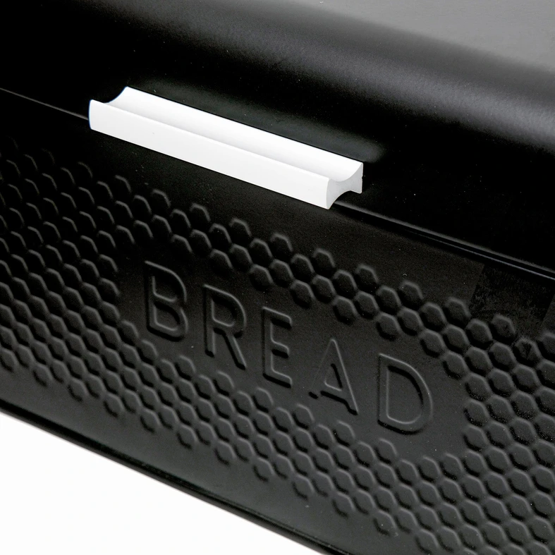 Kovový chlebník čierny