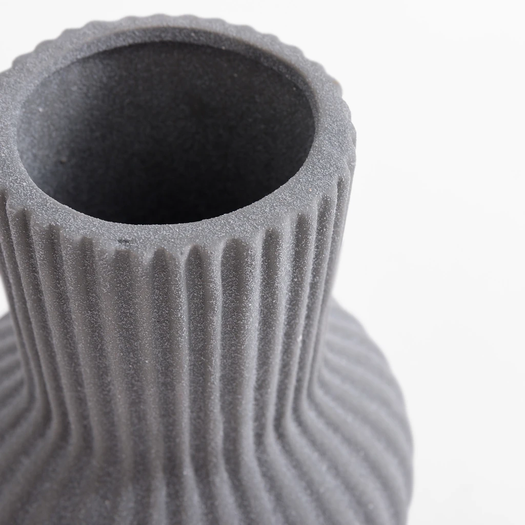 Keramická váza sivá 19,8 cm