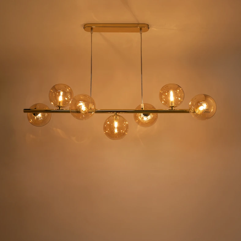 Závesné svietidlo ESTERA VII gule zlaté