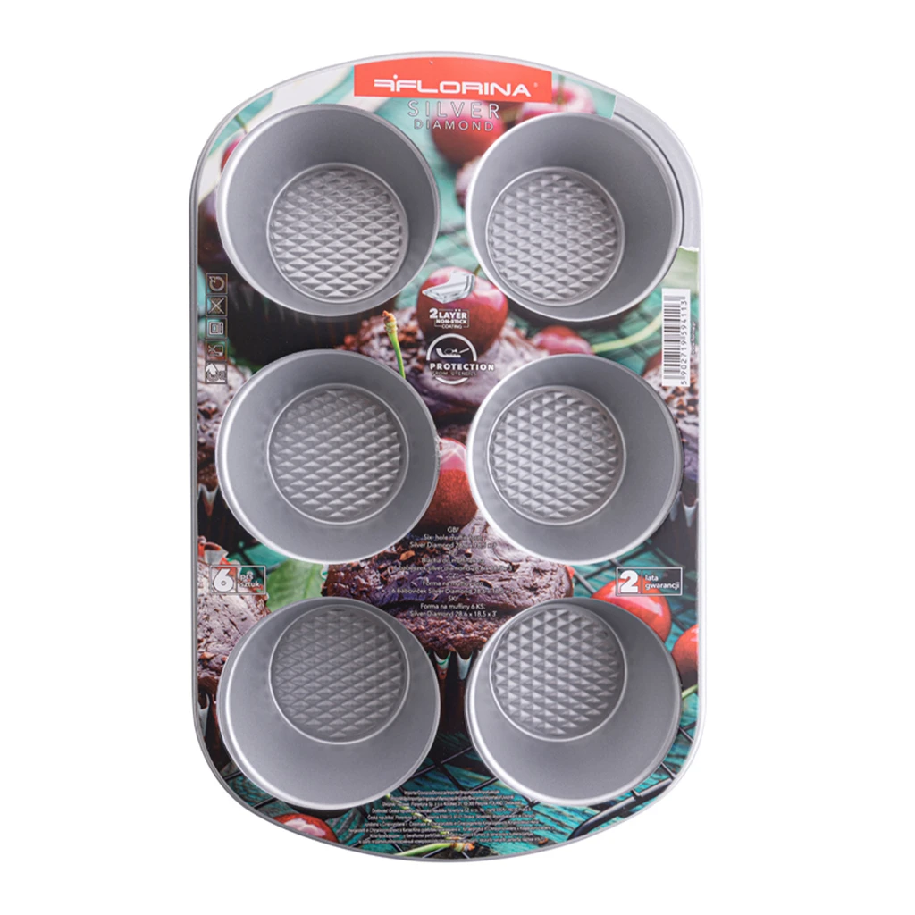 Forma na muffiny SILVER DIAMOND 18,5x28,6 cm