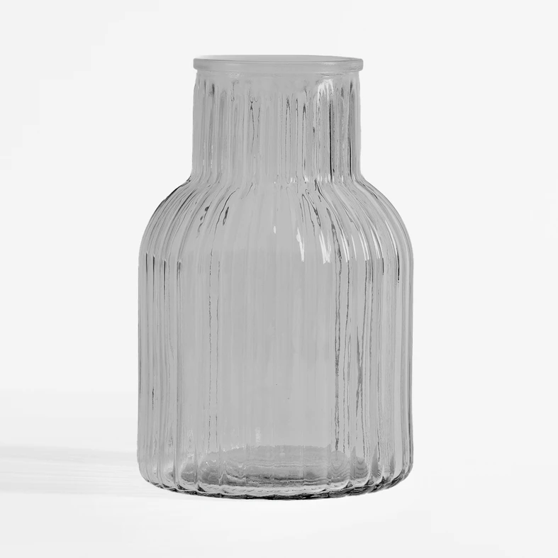 Sivá váza IRIS 12,5x20,5 cm