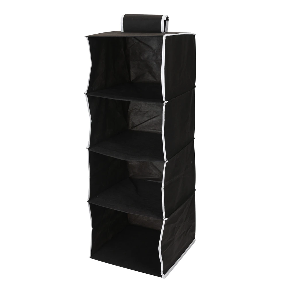 Závesné textilné police do skrine, 4 priehradky