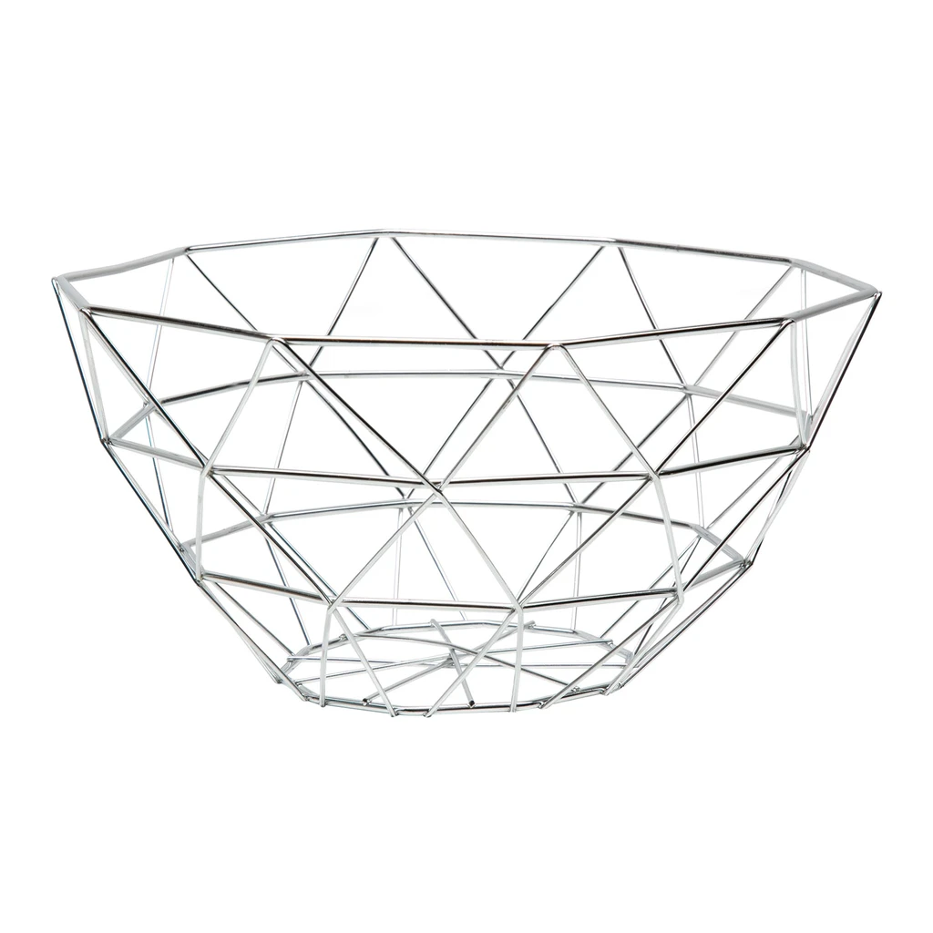 Kovový ozdobný okrúhly košík 27x14 cm