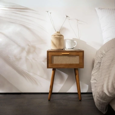 Nočný stolík CALAMO boho hnedý