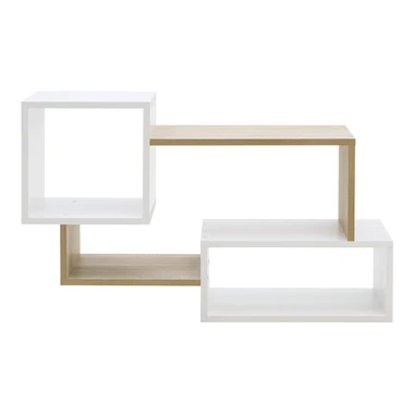 Moderná polica TRIO dub artisan/biela