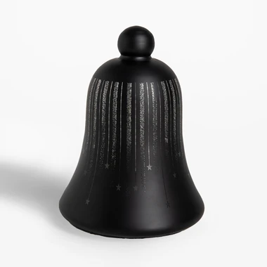 Vianočná dekorácia LED ZVONČEK čierny