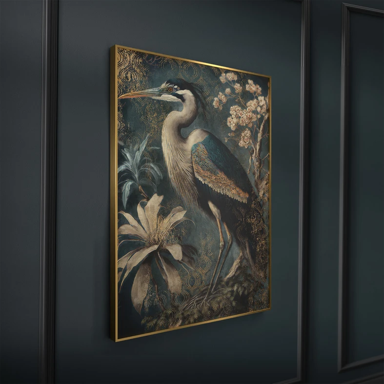 Maľba do obývacej izby GREEN HERON 50x70 cm