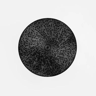 Okrúhle prestieranie čierne 38 cm