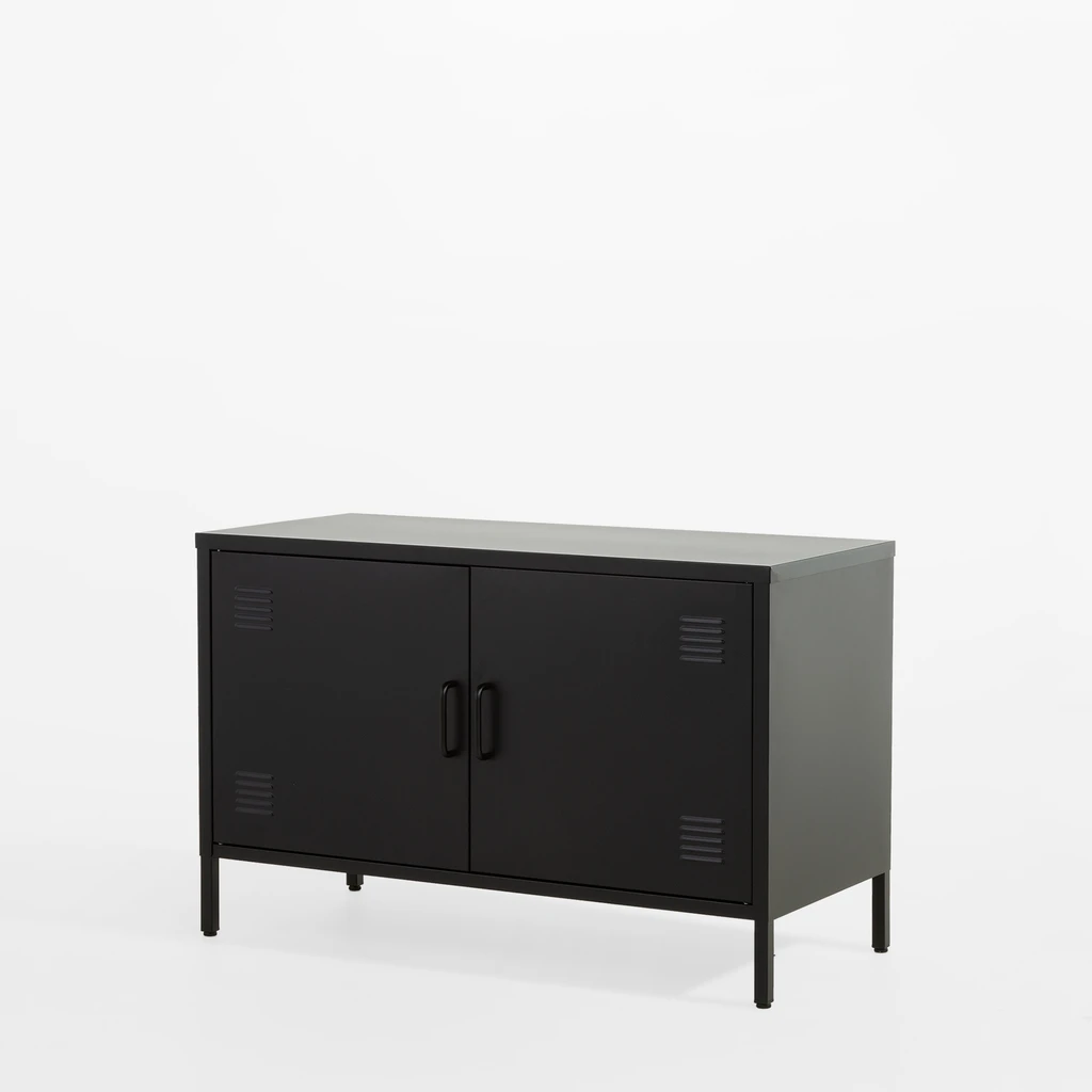 Komoda 2-dverová SOLANS čierna