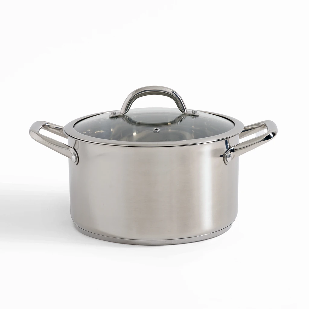 Garnki srebrne ze stali nierdzewnej