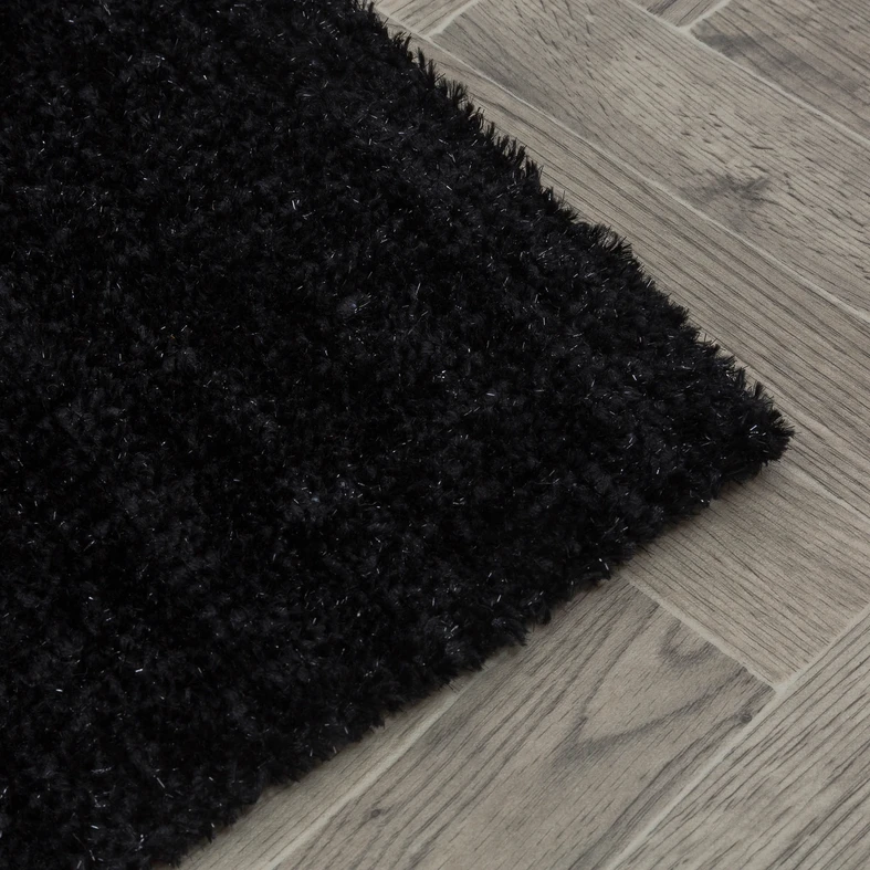 Čierny koberec LUND 50x80 cm