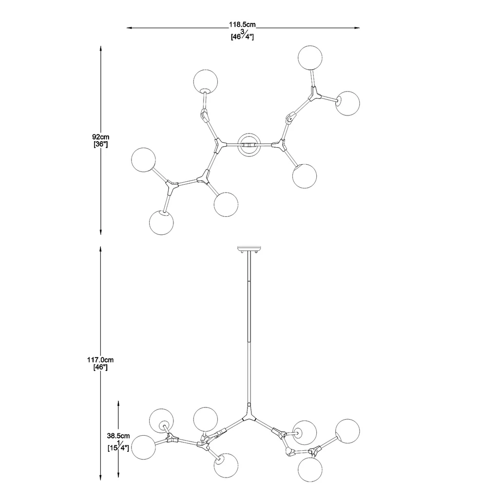 Závesné svietidlo DEIMOS zlaté gule