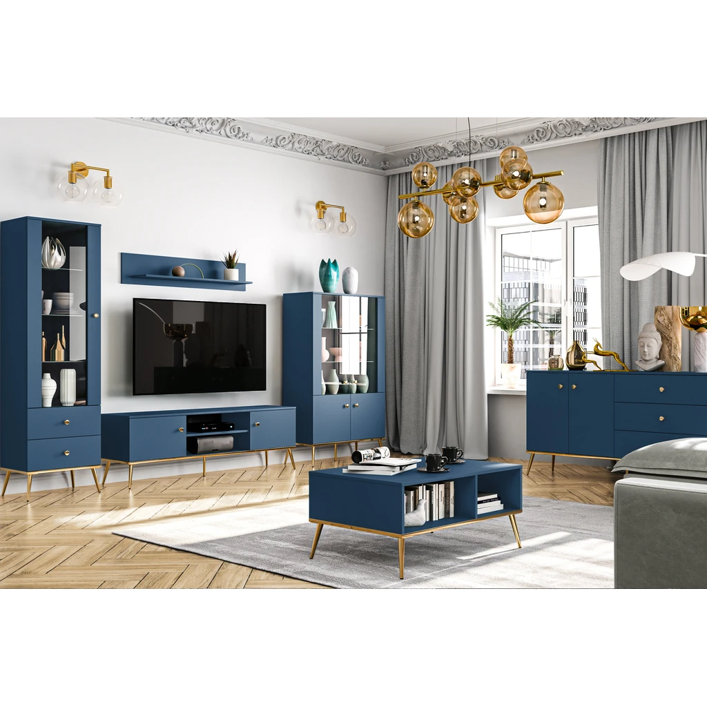 Nočný stolík MARINE, tmavomodrý