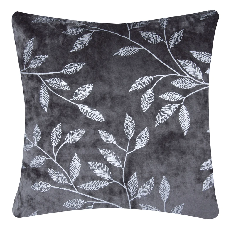 Dekoratívna obliečka na vankúš zamatová sivá MIRAGE 45x45 cm