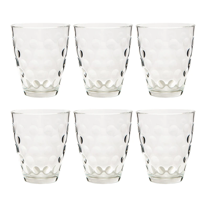 Súprava 6 pohárov DOTS ROCKS, 390 ml