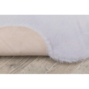 Malý koberec sivý v tvare kvetu NEBBIA 60x60 cm