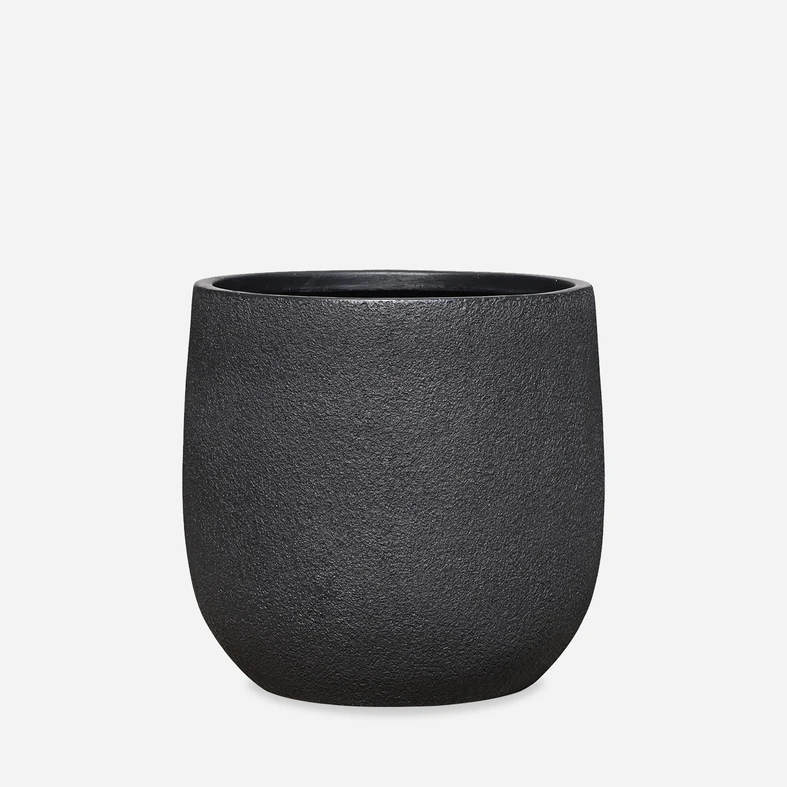 Súprava 2 čiernych kvetináčov