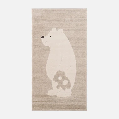 Krémový koberec s medvedíkom KIDY 80x150 cm