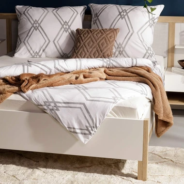Geometrická bavlnená posteľná bielizeň JERSEYLOVE 160x200 cm