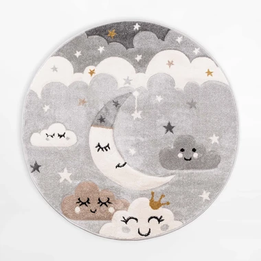 Koberec do detskej izby BOND KIDS, noc, okrúhly, 120 cm