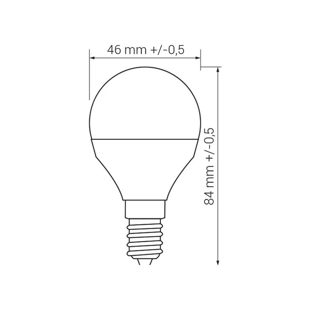 Žiarovka LED E14 8W teplá farba ORO-E14-G45-TOTO-8W-WW