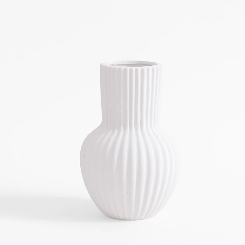 Keramická váza biela 19,8 cm