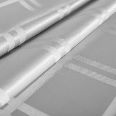 Svetlosivý žakárový obrus kockovaný CASCADE 140x220 cm