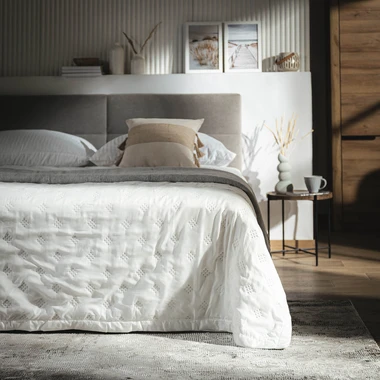 Prehoz na posteľ vo farbe ecru CLOUD 180x200 cm